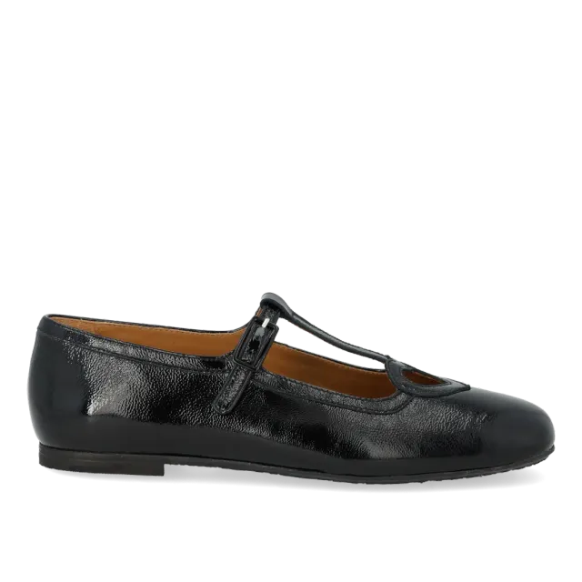 Angulus Ballerina ballerine à découpe cœur, cuir verni