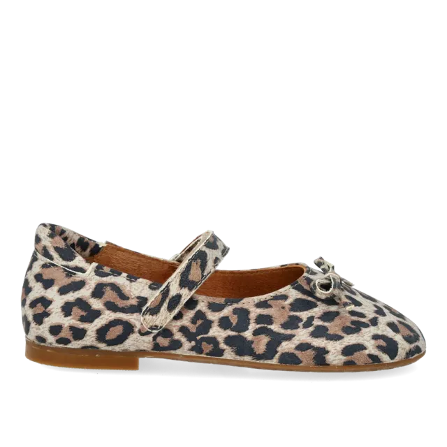 Angulus ballerine cuir enfant nœud velcro